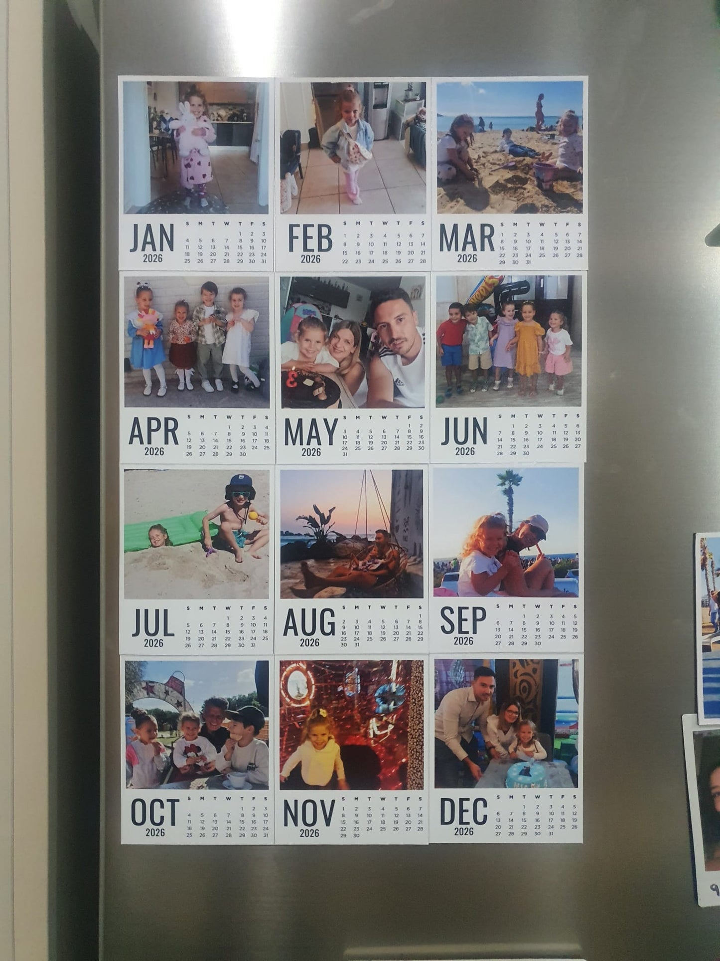 Magnetic personalised calendars